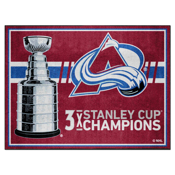 Colorado Avalanche Dynasty 8ft. x 10ft. Plush Area Rug