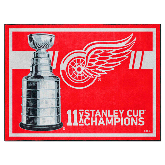 Detroit Red Wings Dynasty 8ft. x 10ft. Plush Area Rug