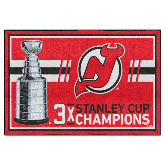 New Jersey Devils Dynasty 5ft. x 8ft. Plush Area Rug