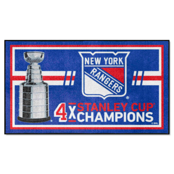 New York Rangers Dynasty 3ft. x 5ft. Plush Area Rug