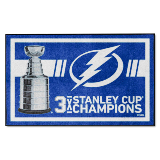 Tampa Bay Lightning Dynasty 4ft. x 6ft. Plush Area Rug