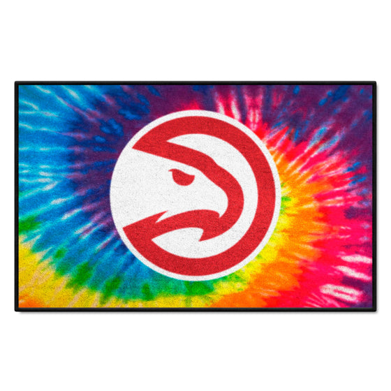 Atlanta Hawks Tie Dye Starter Mat Accent Rug - 19in. x 30in.