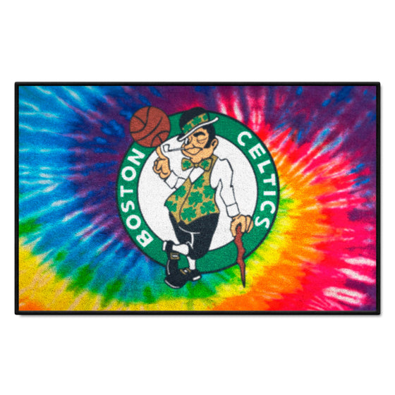 Boston Celtics Tie Dye Starter Mat Accent Rug - 19in. x 30in.