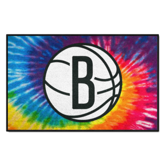 Brooklyn Nets Tie Dye Starter Mat Accent Rug - 19in. x 30in.