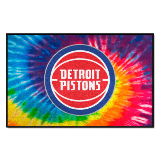 Detroit Pistons Tie Dye Starter Mat Accent Rug - 19in. x 30in.