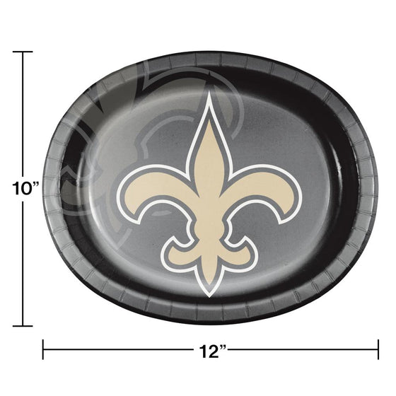 New Orleans Saints Oval Platter 10" X 12", 8 ct - 757 Sports Collectibles