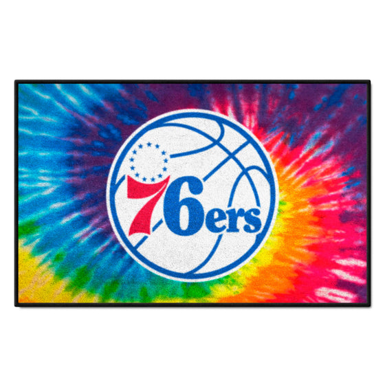 Philadelphia 76ers Tie Dye Starter Mat Accent Rug - 19in. x 30in.