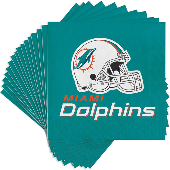 Miami Dolphins Luncheon Napkin 16ct - 757 Sports Collectibles