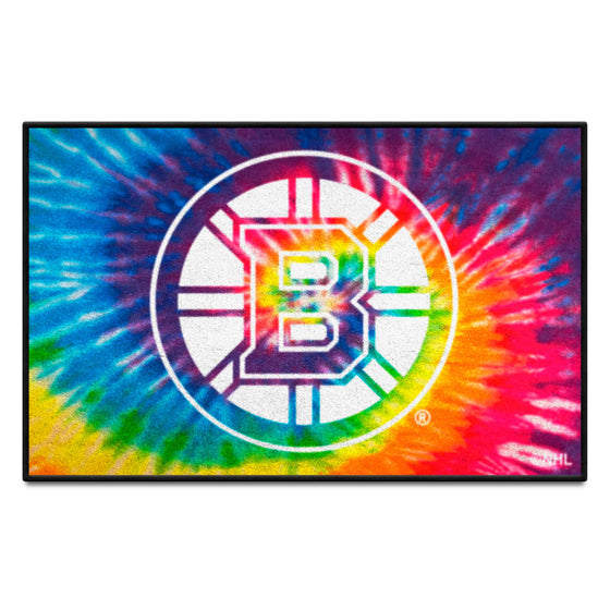 Boston Bruins Tie Dye Starter Mat Accent Rug - 19in. x 30in.