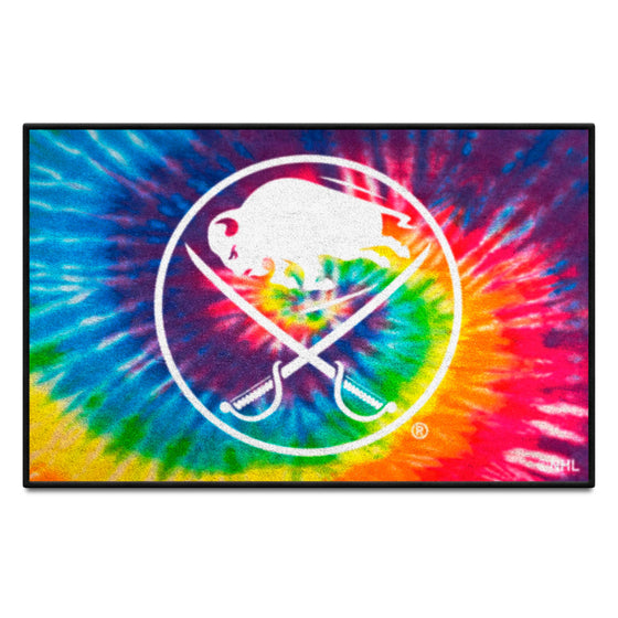 Buffalo Sabres Tie Dye Starter Mat Accent Rug - 19in. x 30in.