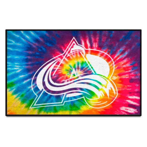 Colorado Avalanche Tie Dye Starter Mat Accent Rug - 19in. x 30in.