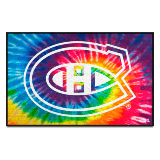 Montreal Canadiens Tie Dye Starter Mat Accent Rug - 19in. x 30in.