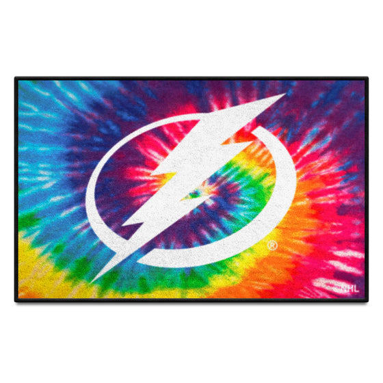 Tampa Bay Lightning Tie Dye Starter Mat Accent Rug - 19in. x 30in.