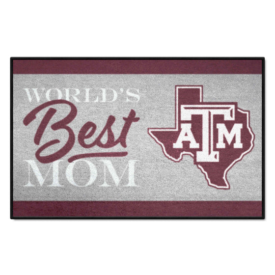 Texas A&M Aggies World's Best Mom Starter Mat Accent Rug - 19in. x 30in.