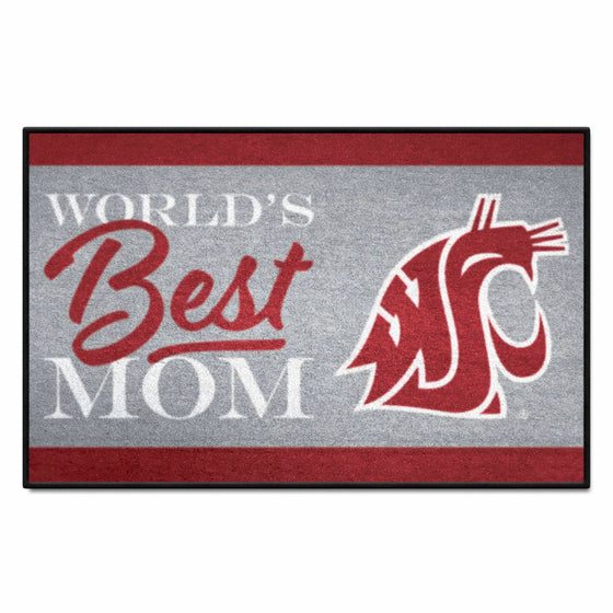 Washington State Cougars World's Best Mom Starter Mat Accent Rug - 19in. x 30in.