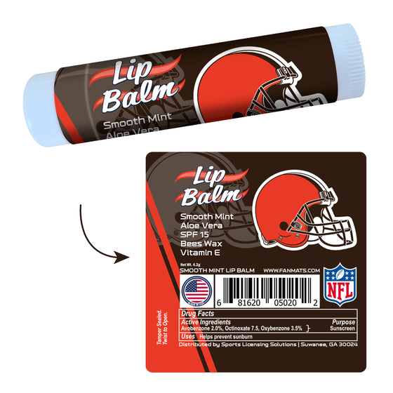 Cleveland Browns Smooth Mint SPF 15 Lip Balm