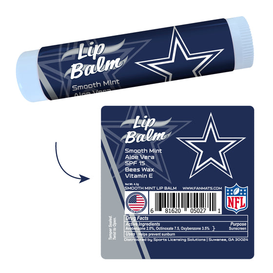 Dallas Cowboys Smooth Mint SPF 15 Lip Balm