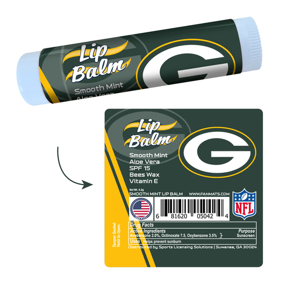 Green Bay Packers Smooth Mint SPF 15 Lip Balm