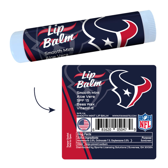 Houston Texans Smooth Mint SPF 15 Lip Balm