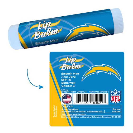 Los Angeles Chargers Smooth Mint SPF 15 Lip Balm