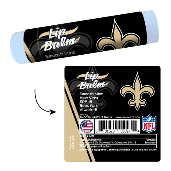 New Orleans Saints Smooth Mint SPF 15 Lip Balm