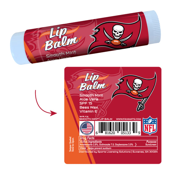 Tampa Bay Buccaneers Smooth Mint SPF 15 Lip Balm