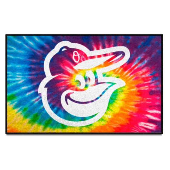 Baltimore Orioles Tie Dye Starter Mat Accent Rug - 19in. x 30in.