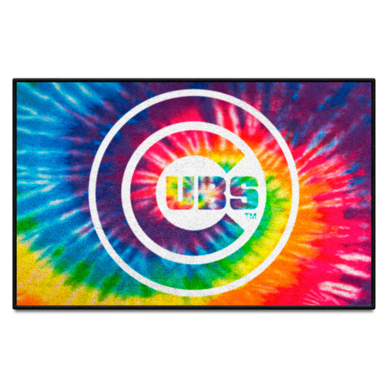 Chicago Cubs Tie Dye Starter Mat Accent Rug - 19in. x 30in.