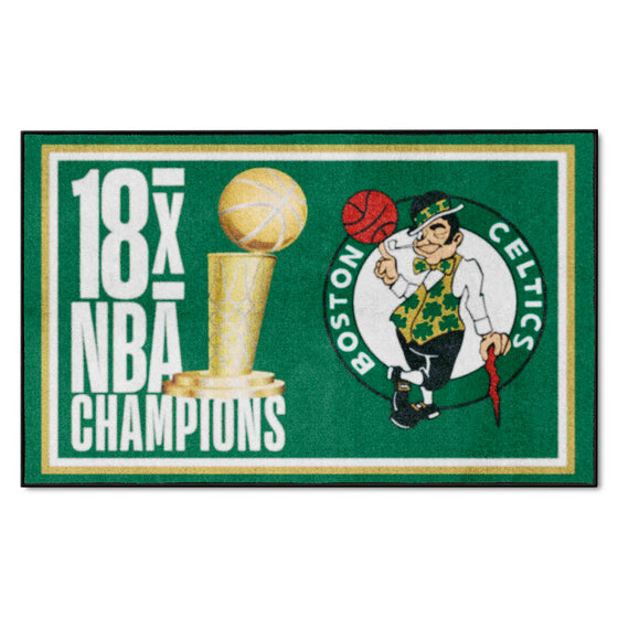 Boston Celtics Dynasty 4ft. x 6ft. Plush Area Rug