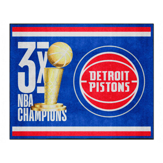 Detroit Pistons Dynasty 8ft. x 10ft. Plush Area Rug