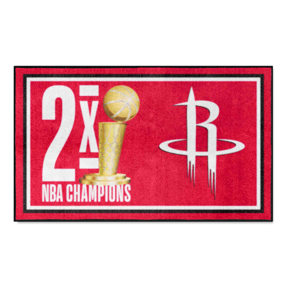 Houston Rockets Dynasty 3ft. x 5ft. Plush Area Rug