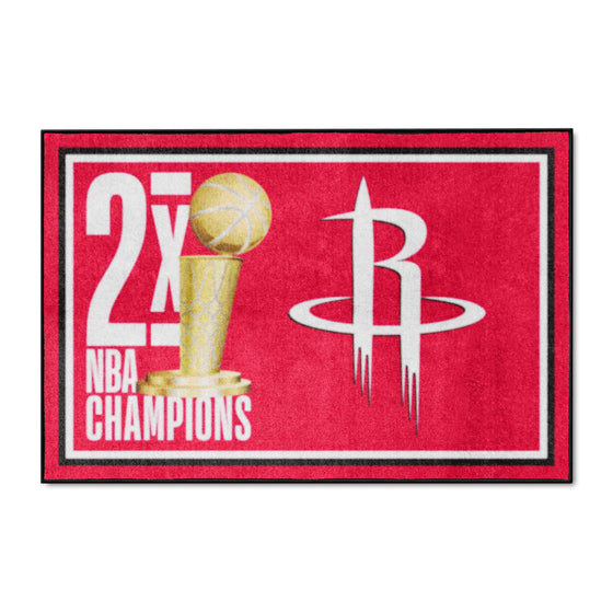 Houston Rockets Dynasty 4ft. x 6ft. Plush Area Rug