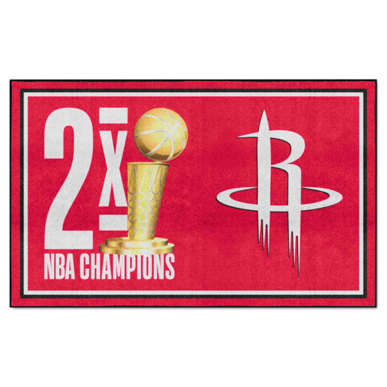 Houston Rockets Dynasty 5ft. x 8ft. Plush Area Rug