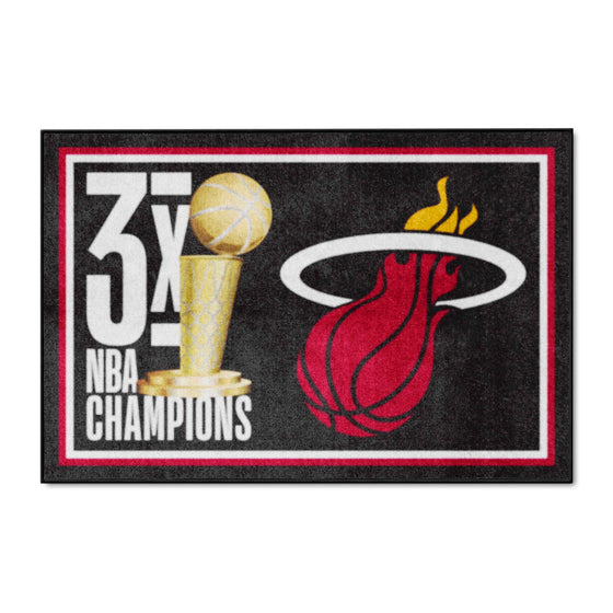 Miami Heat Dynasty 4ft. x 6ft. Plush Area Rug