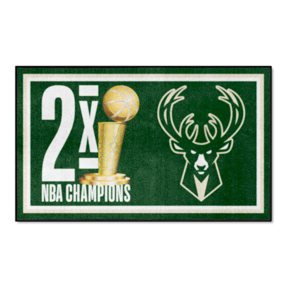 Milwaukee Bucks Dynasty 3ft. x 5ft. Plush Area Rug