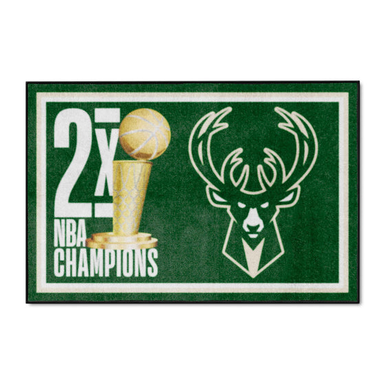 Milwaukee Bucks Dynasty 4ft. x 6ft. Plush Area Rug