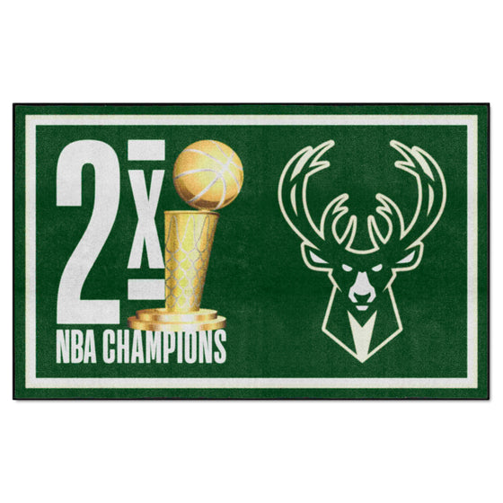 Milwaukee Bucks Dynasty 5ft. x 8ft. Plush Area Rug