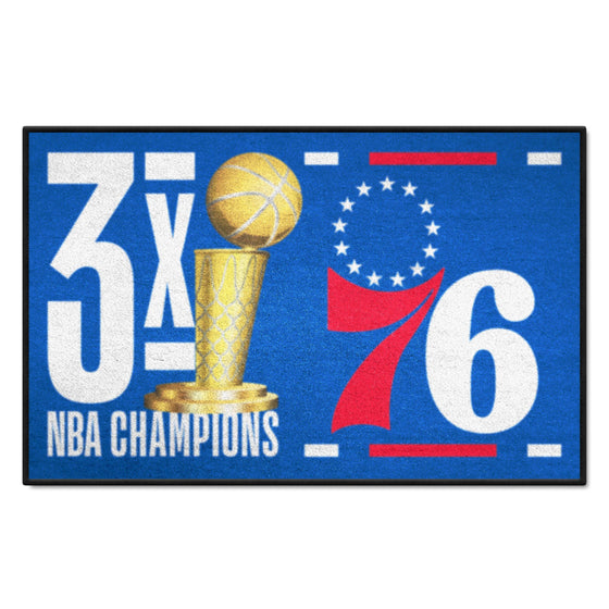 Philadelphia 76ers Dynasty Starter Mat Accent Rug - 19in. x 30in.