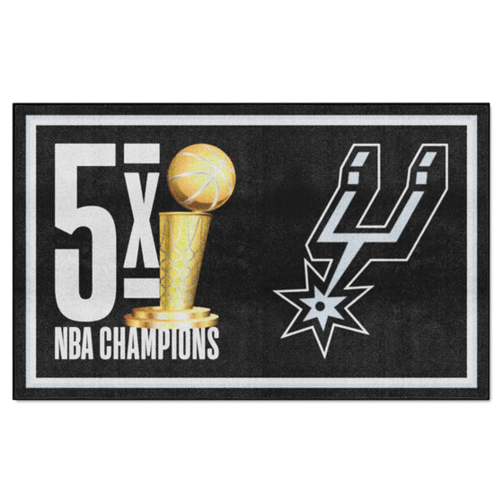 San Antonio Spurs Dynasty 5ft. x 8ft. Plush Area Rug