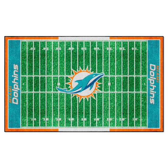 Miami Dolphins 6 ft. x 10 ft. Plush Area Rug