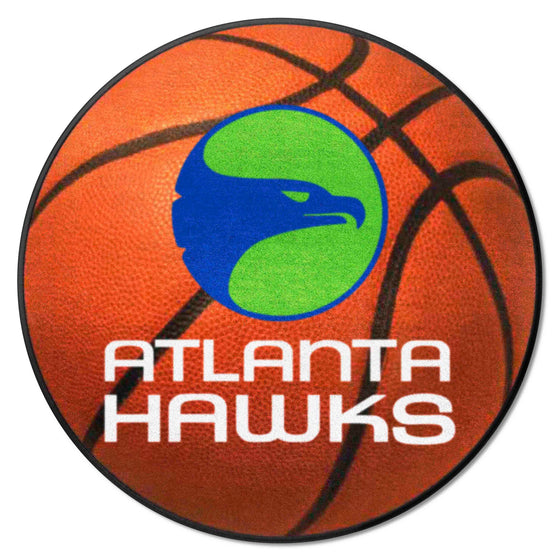 NBA Retro Atlanta Hawks Basketball Rug - 27in. Diameter