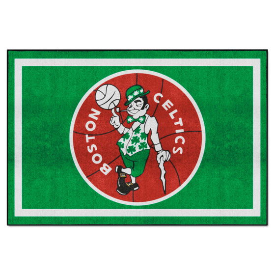 NBA Retro Boston Celtics 5ft. x 8 ft. Plush Area Rug