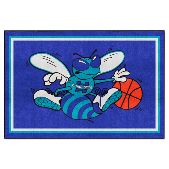 NBA Retro Charlotte Hornets 5ft. x 8 ft. Plush Area Rug