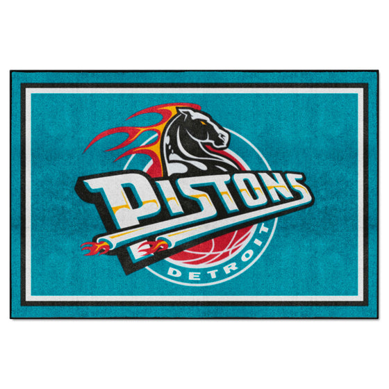 NBA Retro Detroit Pistons 5ft. x 8 ft. Plush Area Rug