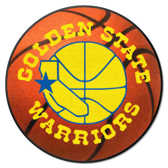 NBA Retro Golden State Warriors Basketball Rug - 27in. Diameter