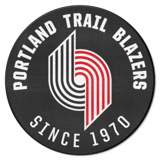 NBA Retro Portland Trail Blazers Roundel Rug - 27in. Diameter