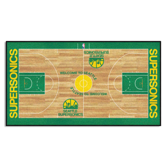 NBA Retro Seattle Supersonics Court Runner Rug - 24in. x 44in.