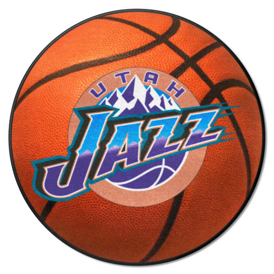 NBA Retro Utah Jazz Basketball Rug - 27in. Diameter