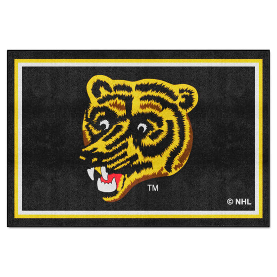 Retro NHL Boston Bruins 5ft. x 8 ft. Plush Area Rug