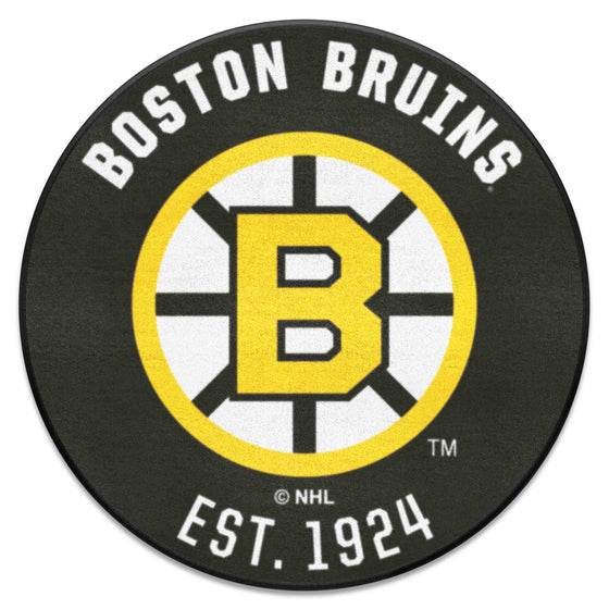 Retro NHL Boston Bruins Roundel Rug - 27in. Diameter